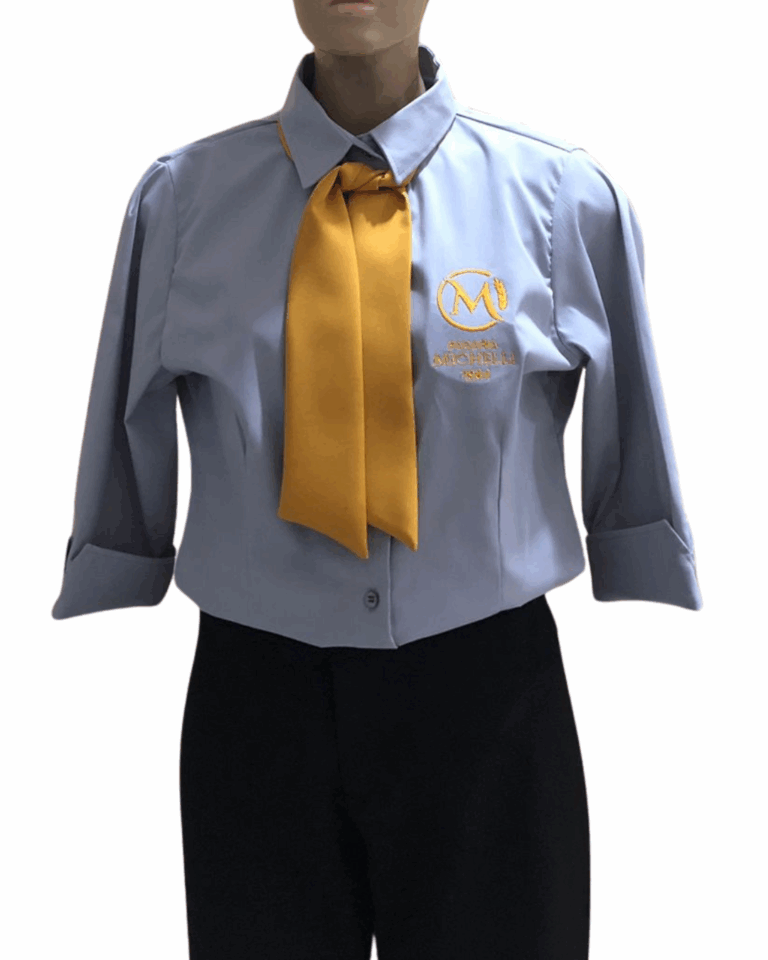 01 CAMISA GER. FEM 3_4 LENÇO CALÇA SOCIAL