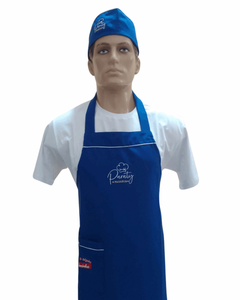 09 CJ AT. MASC. CAMISETA GOLA CARECA AVENTAL FRENTE UNICA BANDANA